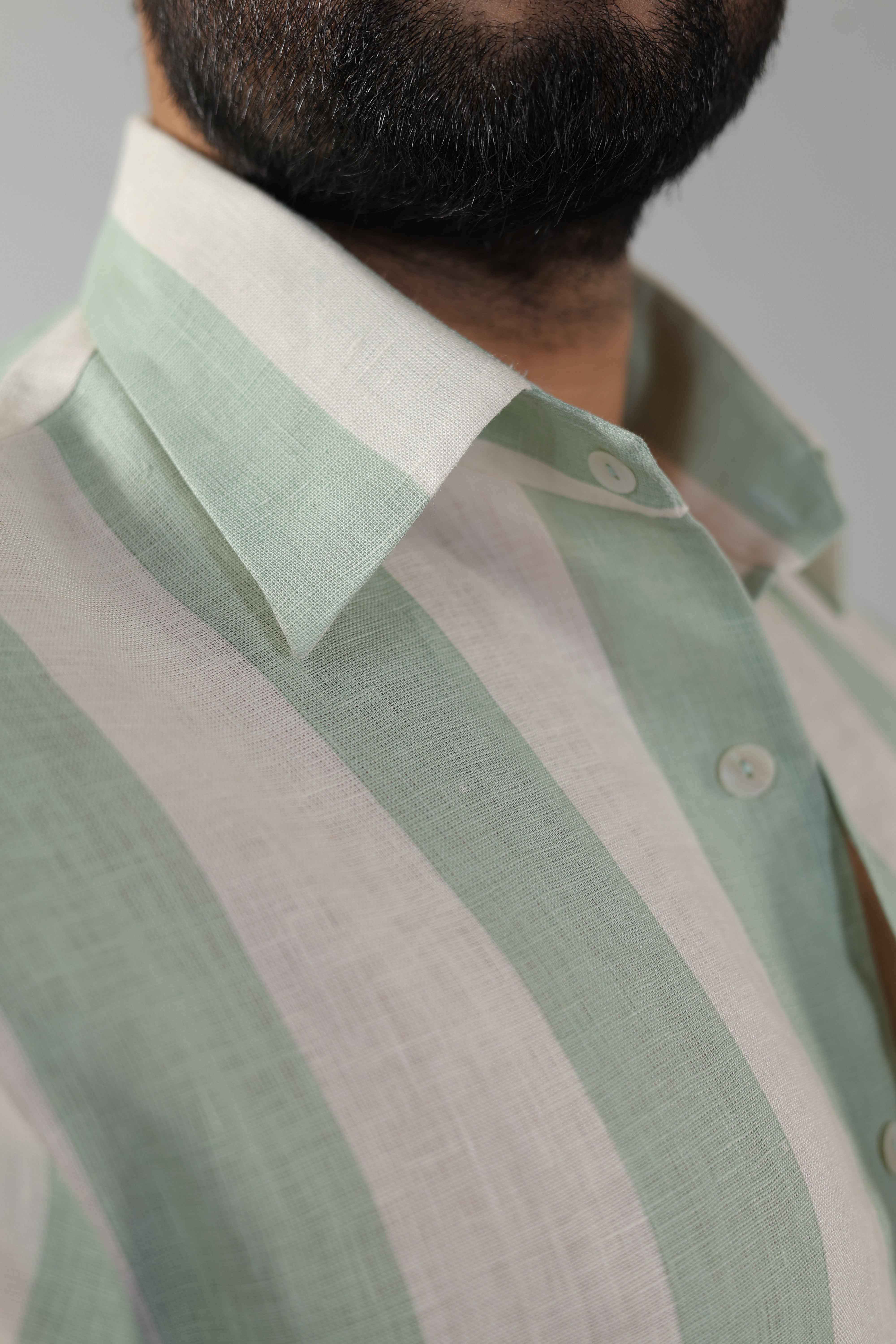 THE REKH Green Stripe Casual Shirt – Perfect with Denim & Trousers