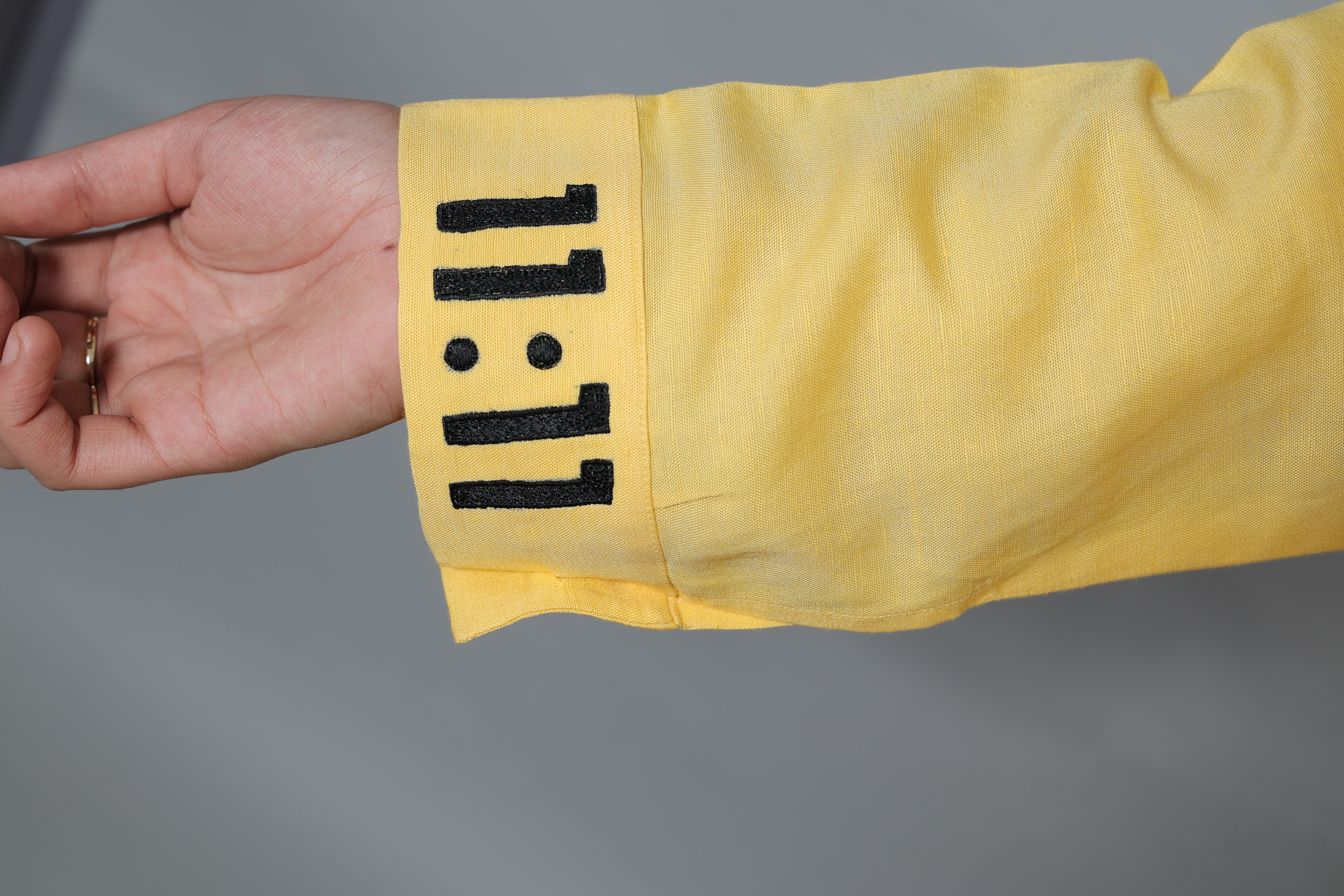 SANKET yellow coordset with spiritual sign of manifestation