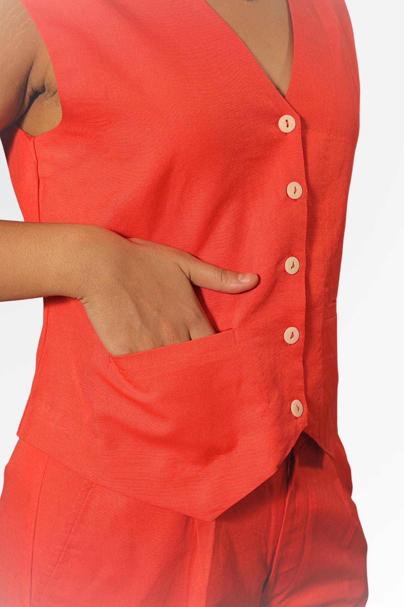 AGNI Orange Waste coat style Cordset