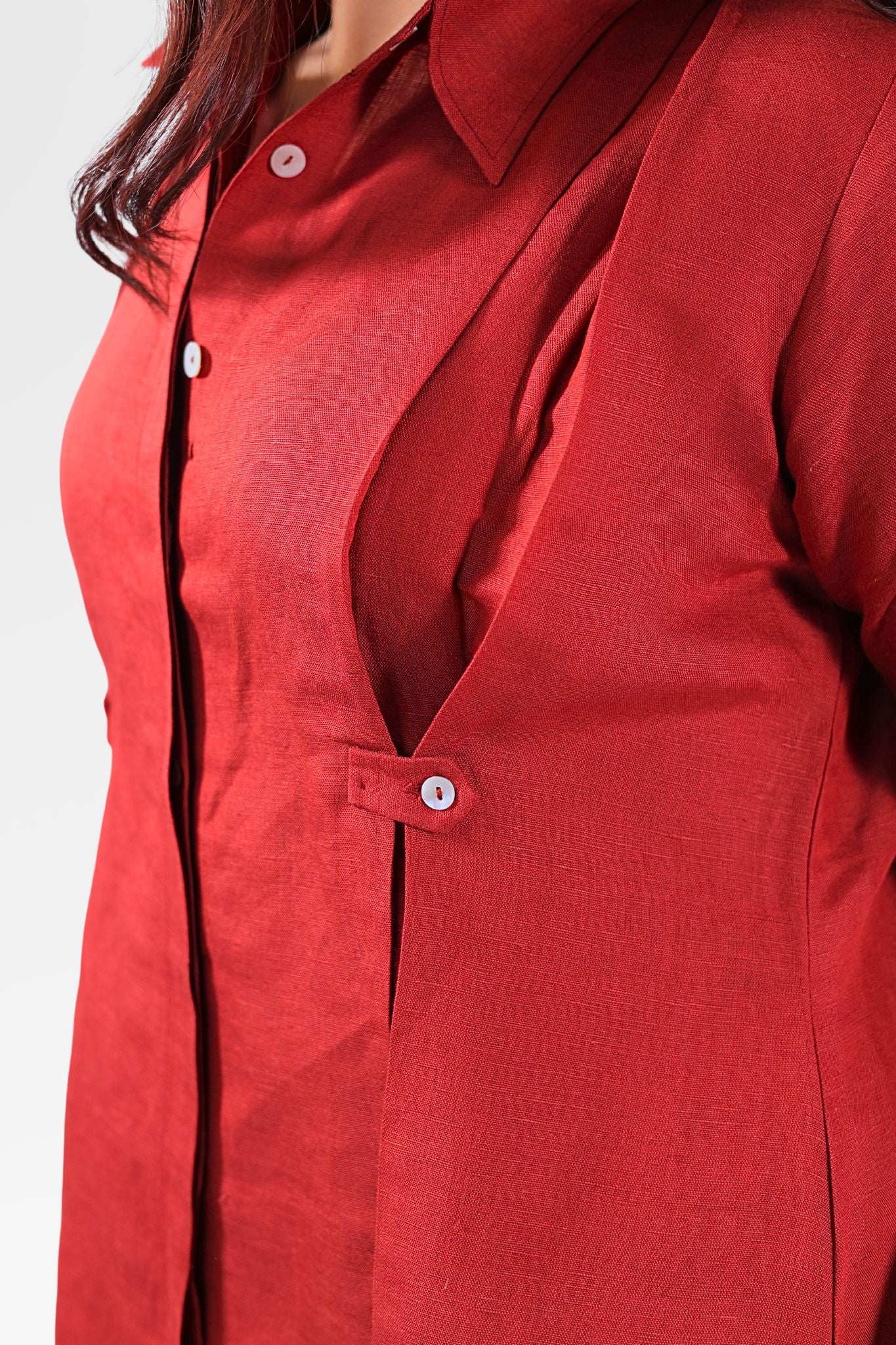 Aura linen coord set For Women