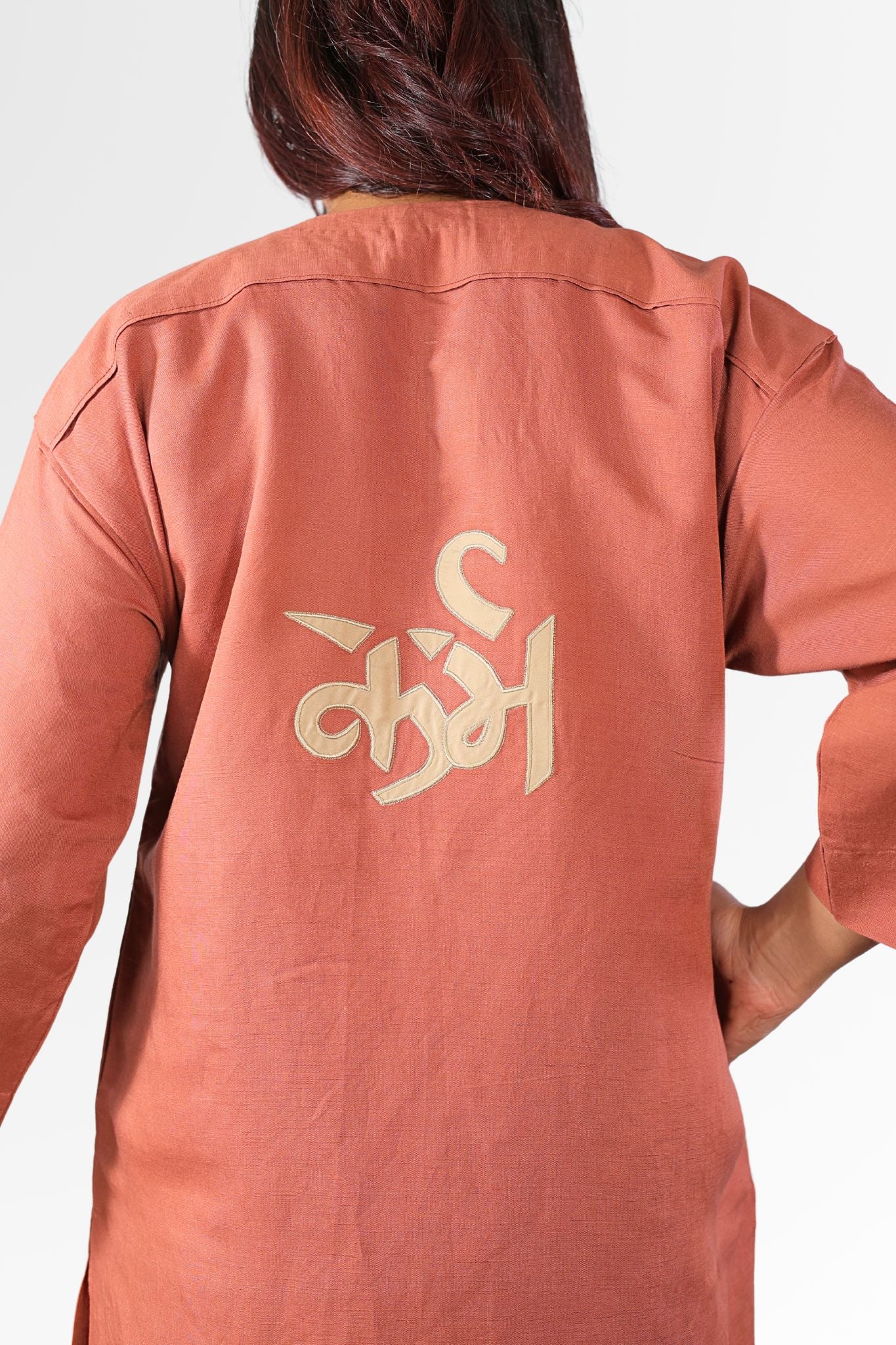 Astitva kurta set for women light coffee colour