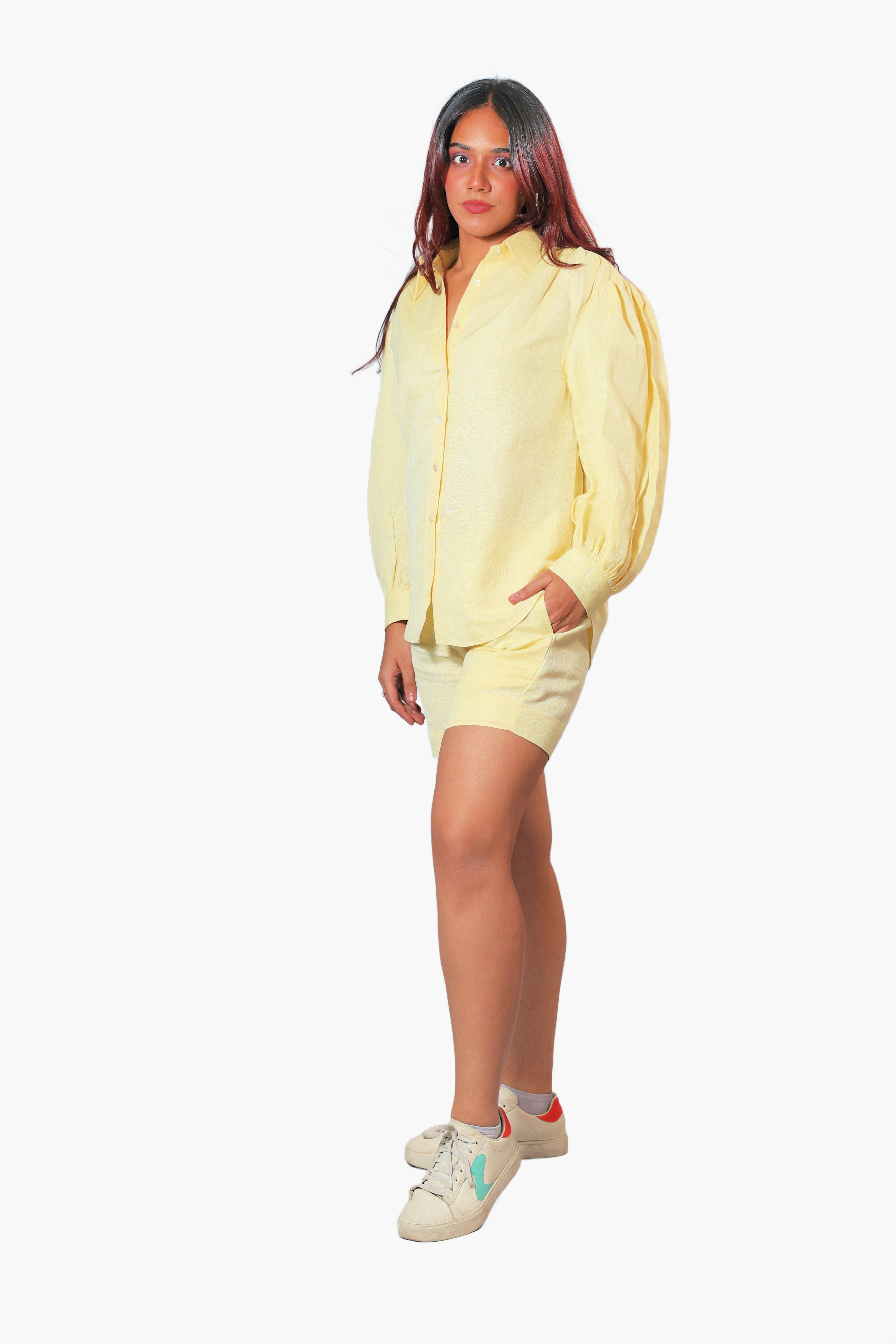 MUDITA Linen Cordset with Shorts