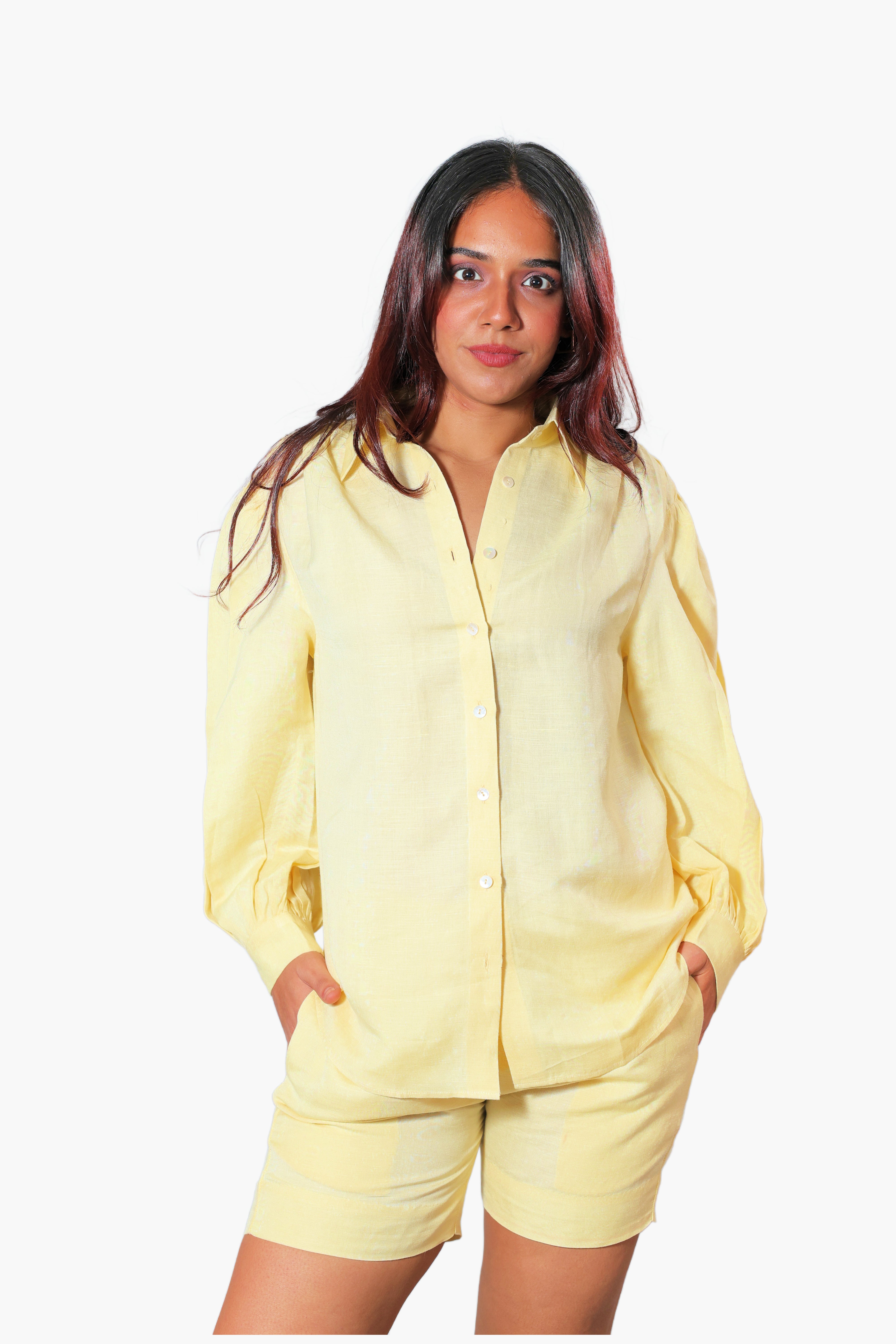 MUDITA Linen Cordset with Shorts