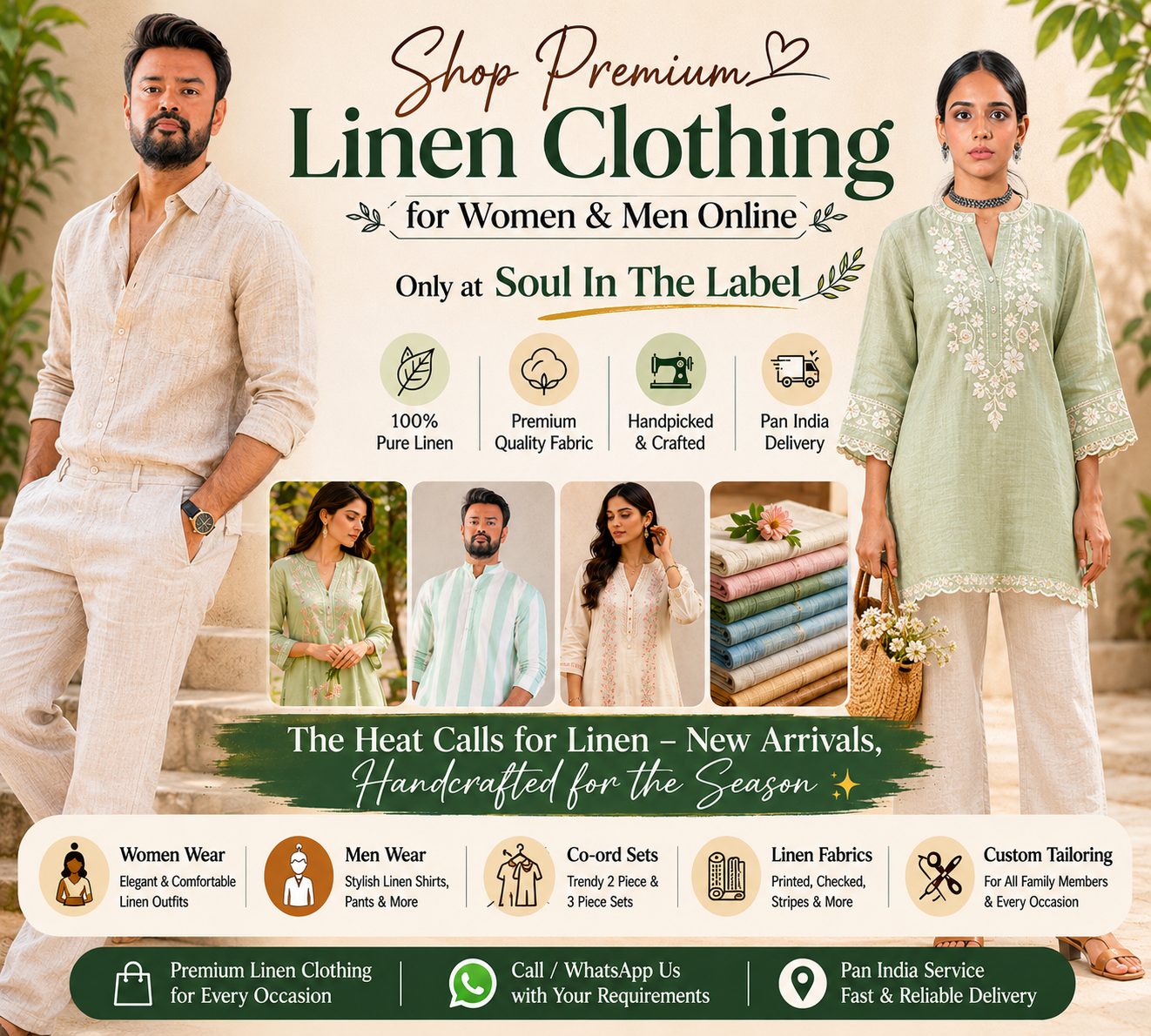Shop Premium Linen Clothing for Women and Men Online at Soul In The Label