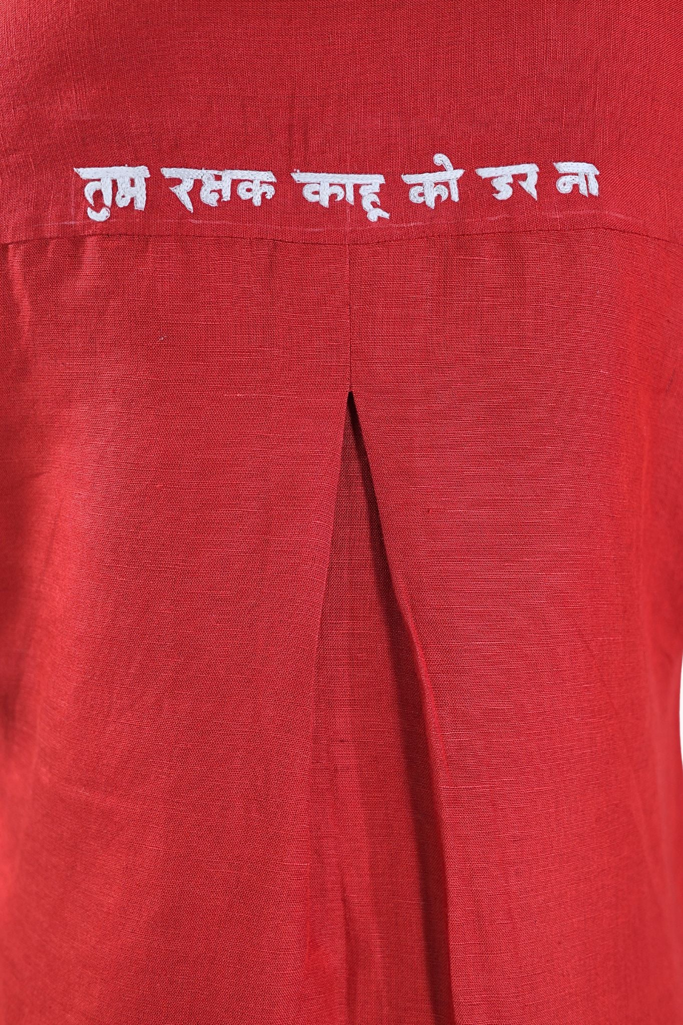 rakshak verse womens mantra red kurta set