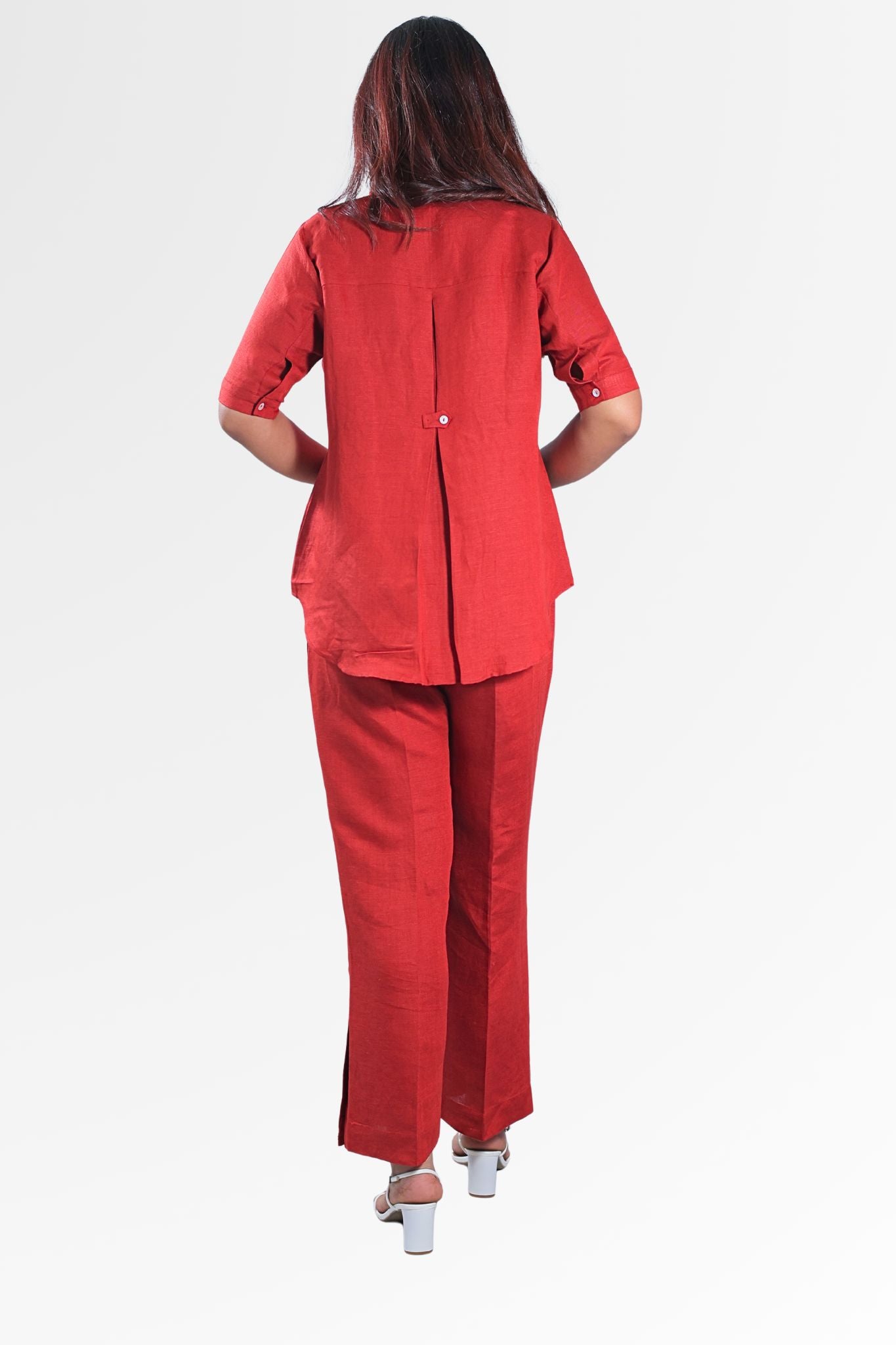 Aura linen coord set For Women