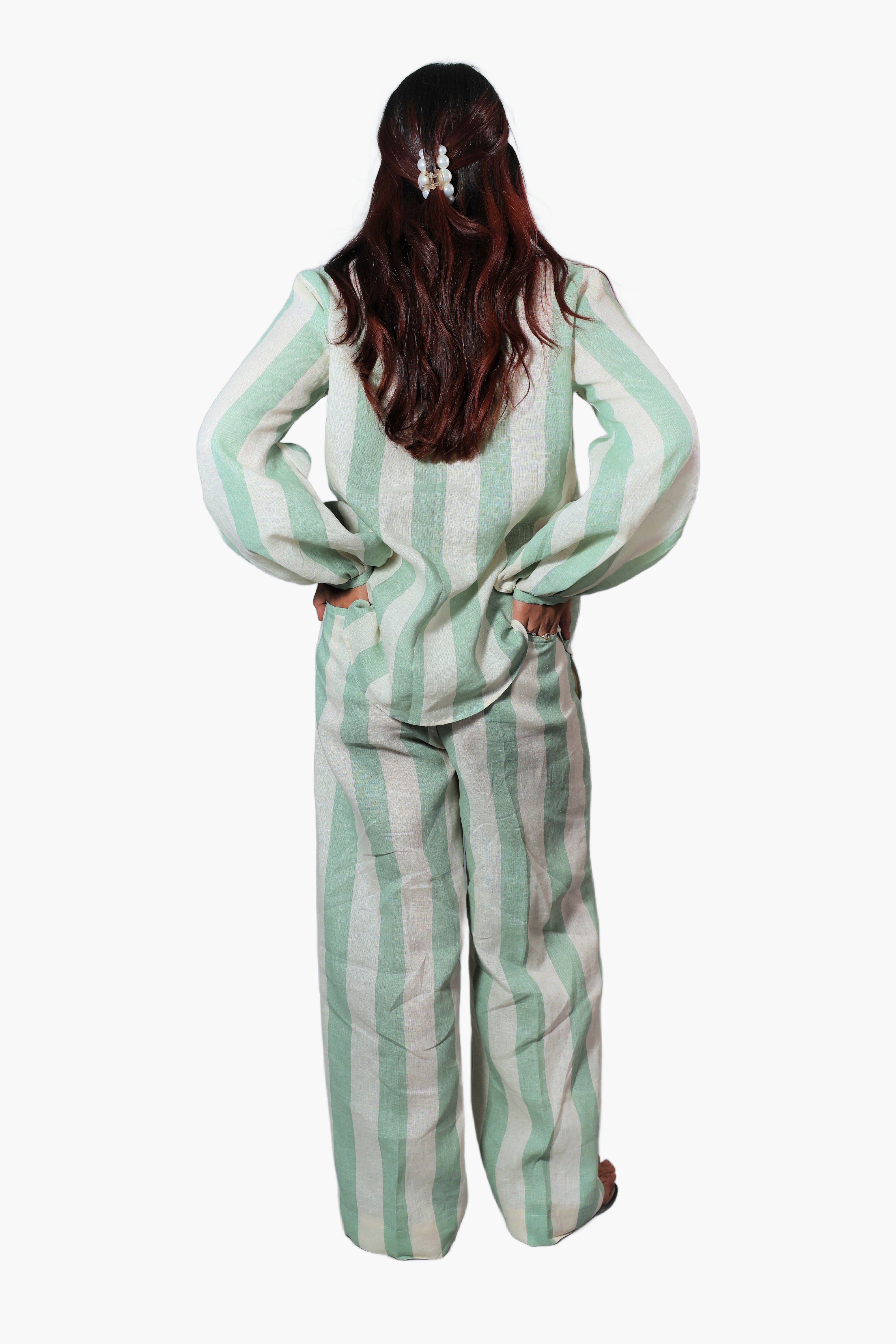 DHARAA light green coord set for women