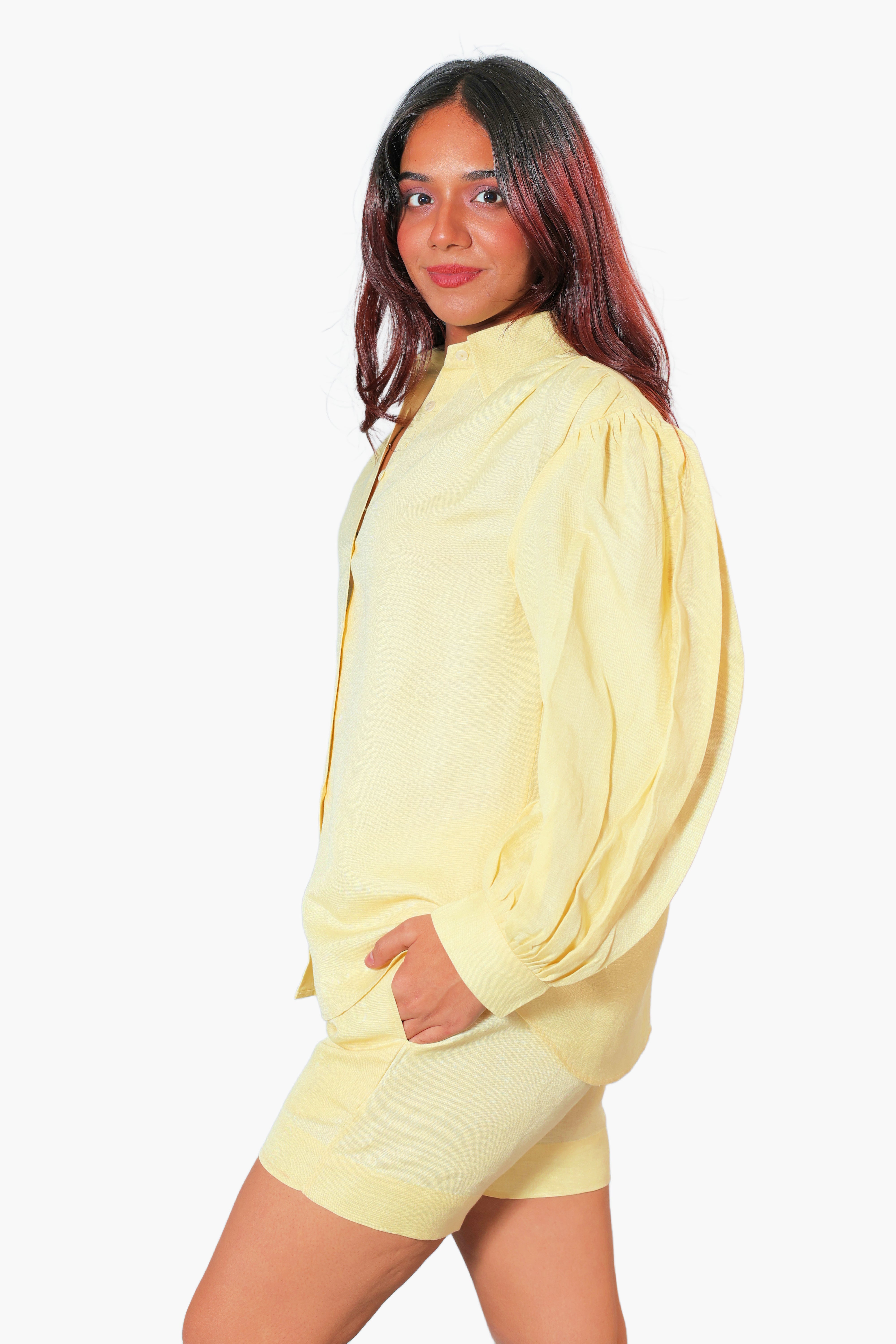 MUDITA Linen Cordset with Shorts