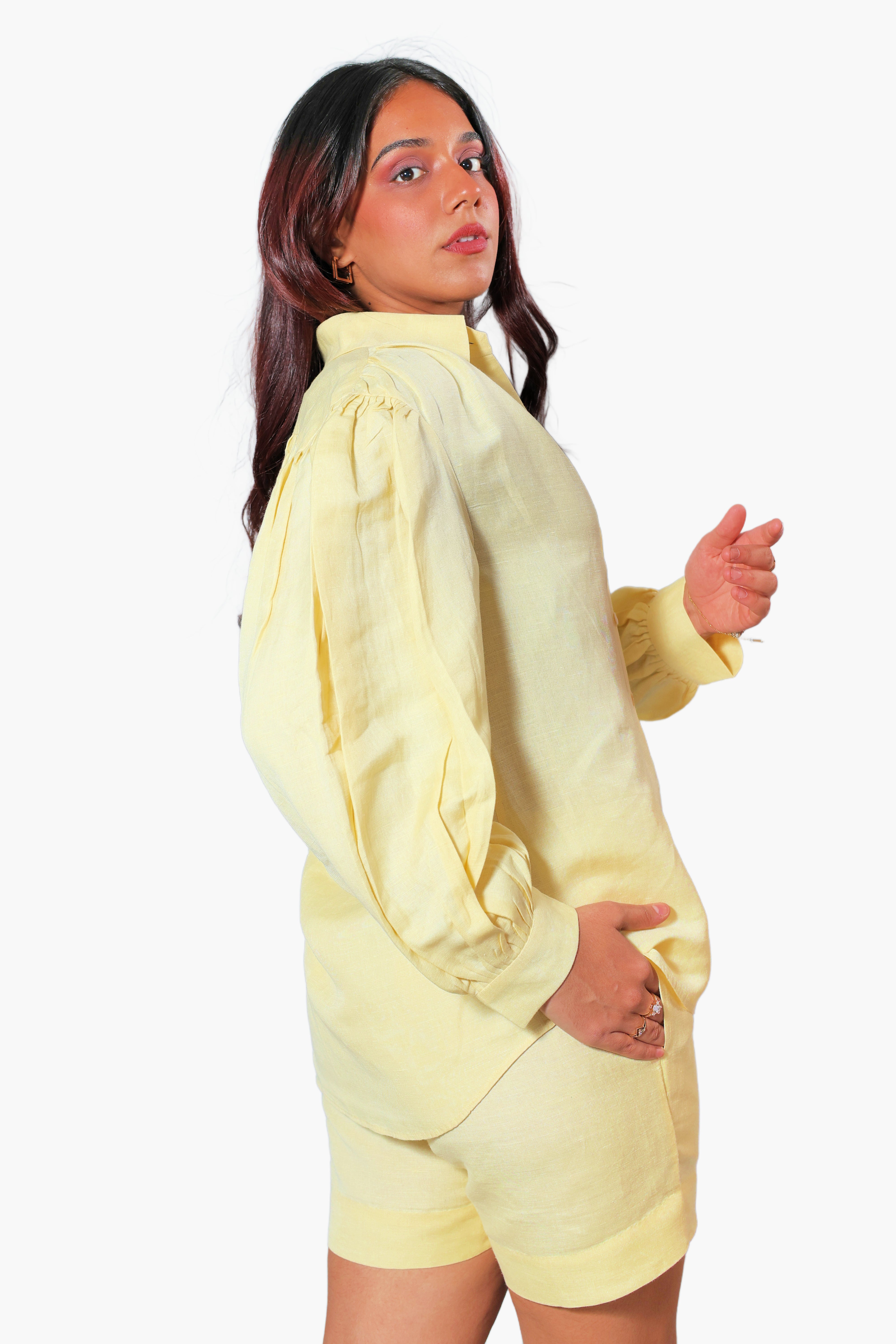MUDITA Linen Cordset with Shorts