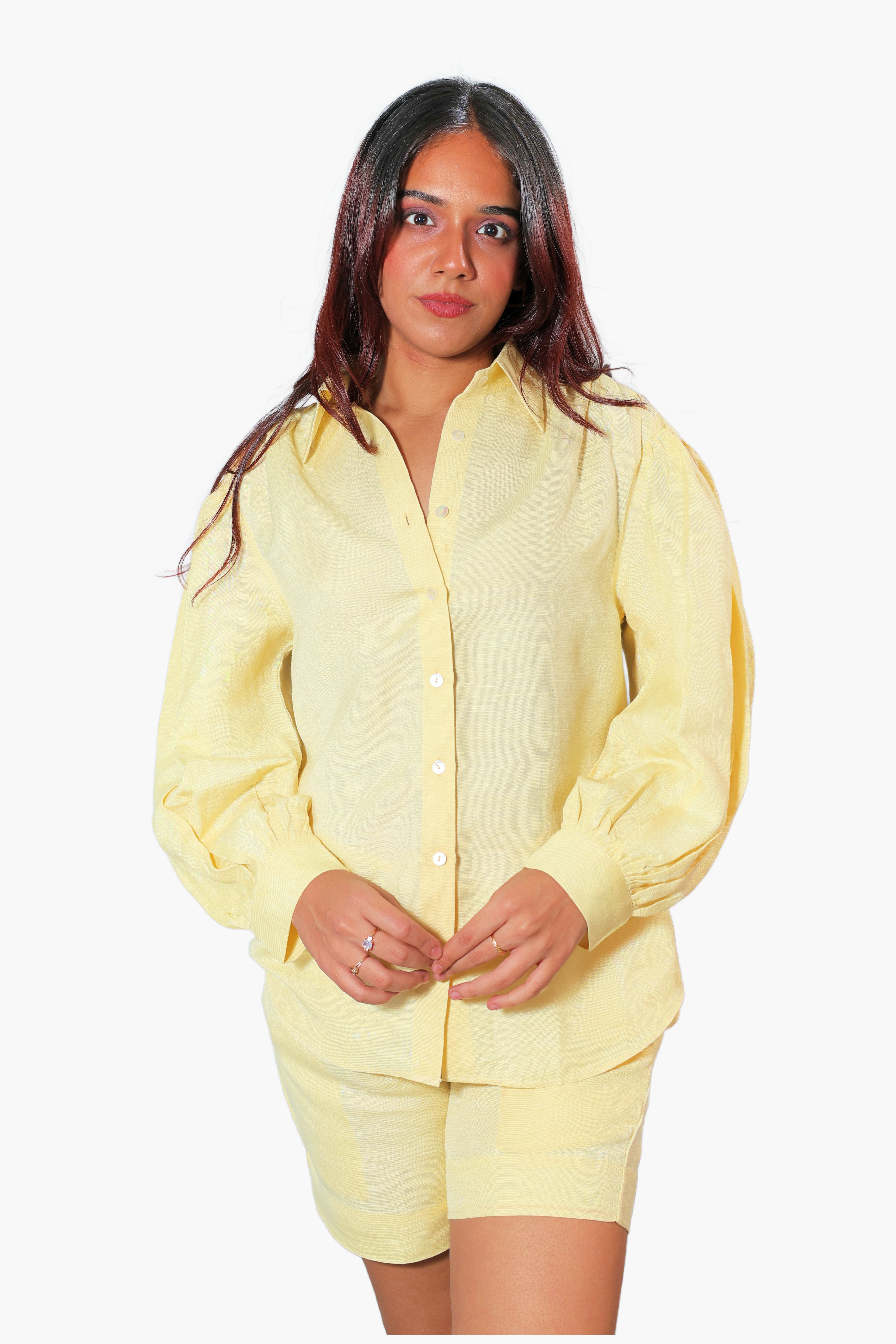 MUDITA Linen Cordset with Shorts